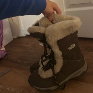 The North Face Kids Tan Fur-Lined Boots